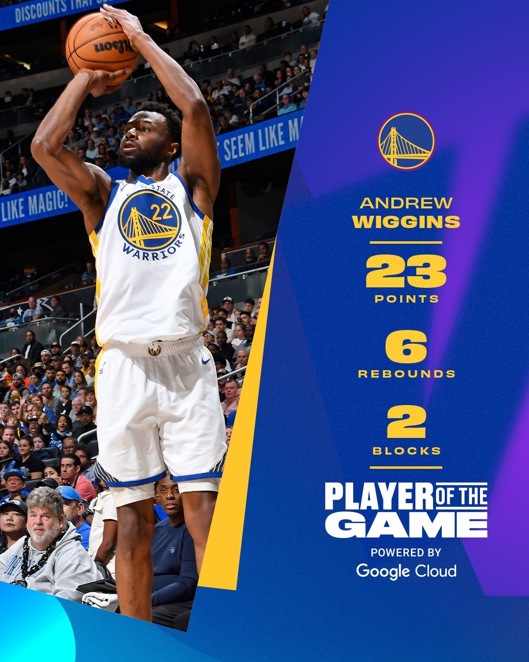 本场最佳球员-维金斯23分6板2帽[照相机][照相机]#维金斯23分##勇士vs