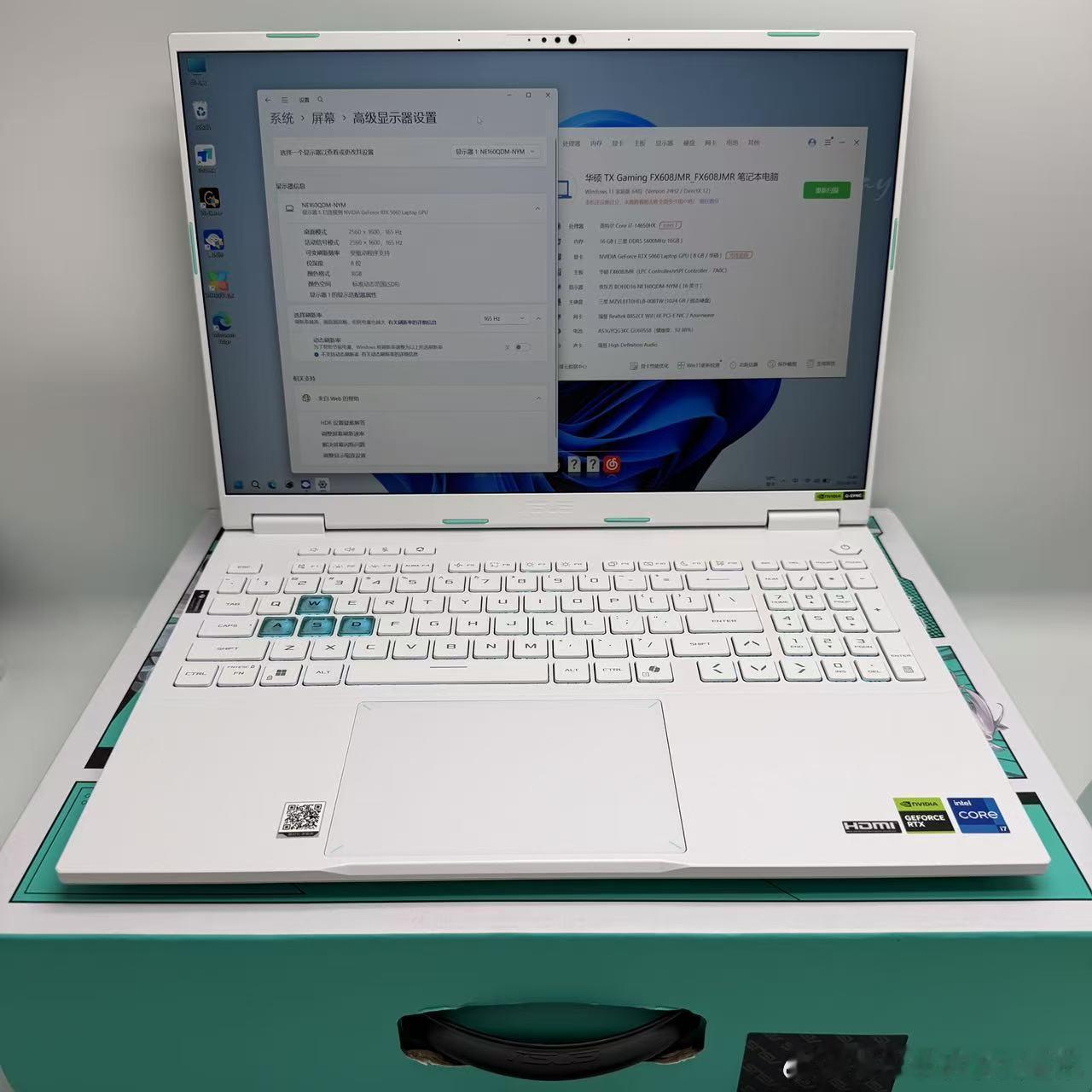 25款华硕天选6Pro 魔幻青  16英寸 i7-14650H处理器 16G运行