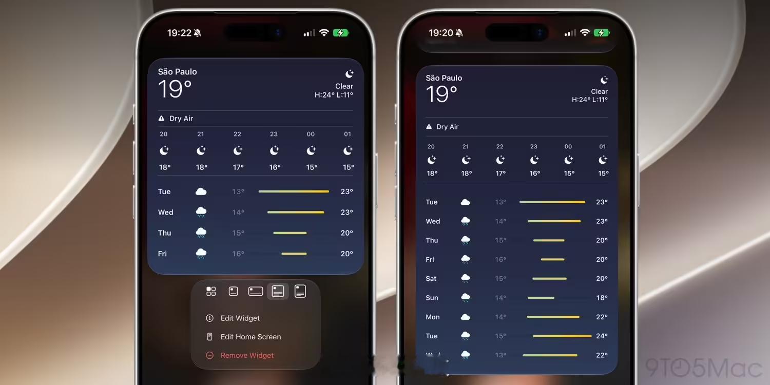 【iOS27超大号小组件】科技媒体 9to5Mac 今天（6 月 9 日）发布博