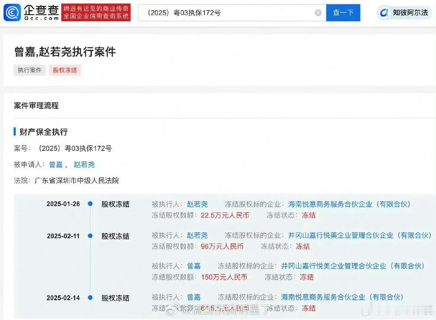 嘉行创始人被冻结217万股权 来个人告诉给我啥意思，要倒闭了吗，如果是的话，那就