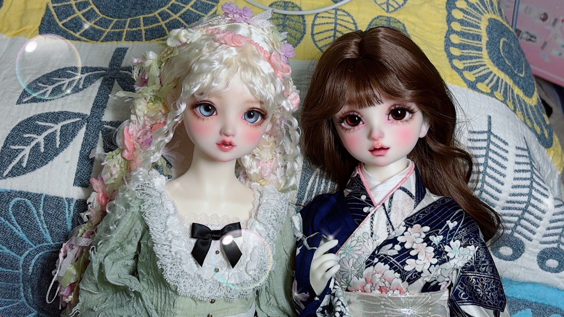 潘潘和梵梵的快乐玩娃日记妹妹姐姐由布和玖珠～volks f98volks 白妹 