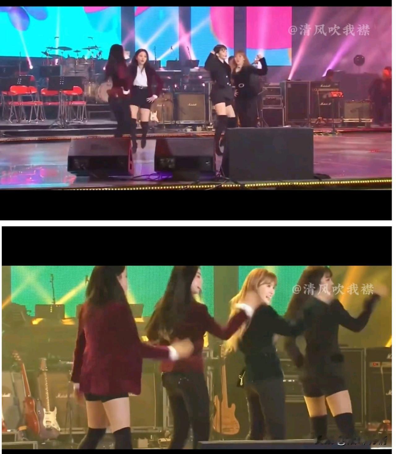 这绝对是韩国女团穿的最多的一次，
韩国女团受到要求去朝鲜表演，
由于风俗习惯非常