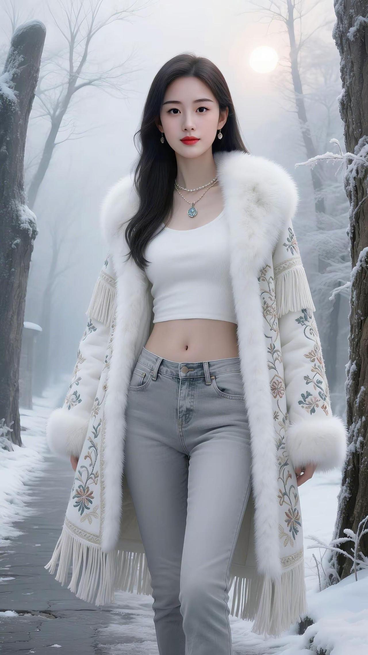 紧身牛仔裤 时尚穿搭时尚穿搭时尚 美景ai