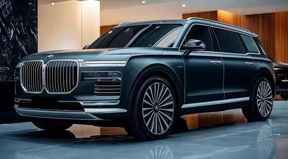 据说这是宝马X8最新的渲染图，

双肾格栅大气，灯亮够安全，
车身稳重，开高速不