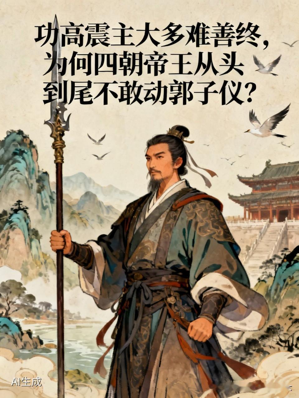 功高震主大多难善终，为何四朝帝王从头到尾不敢动郭子仪？
 
古往今来立下盖世战功