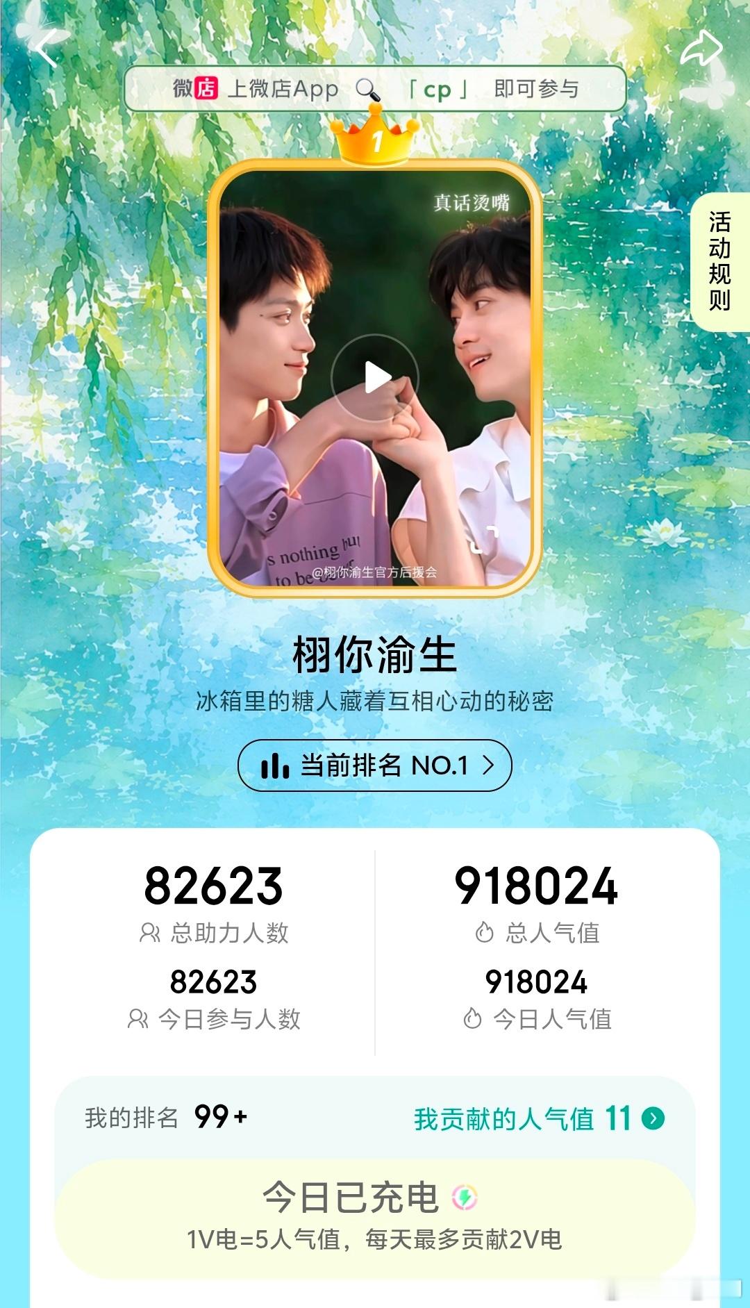 栩你渝生栩你渝生 还差1.8万，加油加油加油加油加油米米们❗❗❗10w人解锁全新