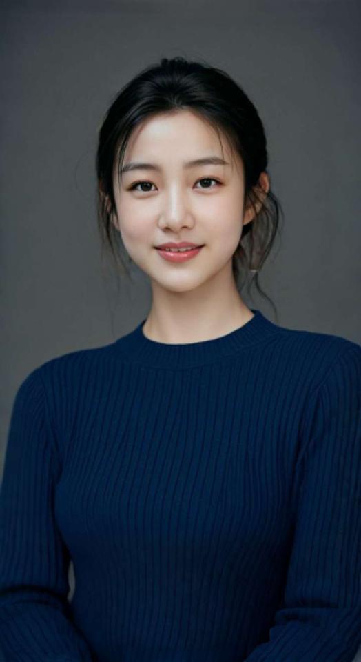 AI扩图 AI藏蓝凝笑