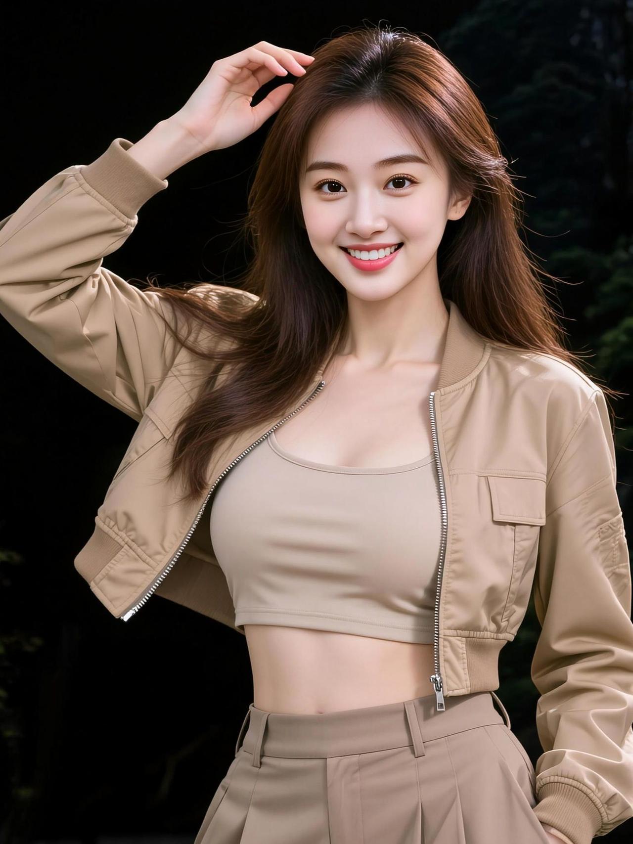 山系清新写真 抖音ai创作 高颜值美女