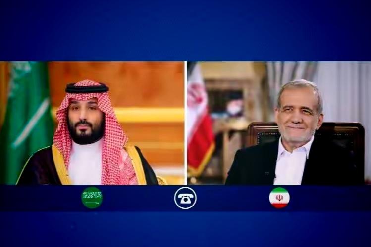 伊朗沙特领导人通话：他们的事，外人别插手

伊朗总统佩泽希齐扬和沙特王储兼首相穆