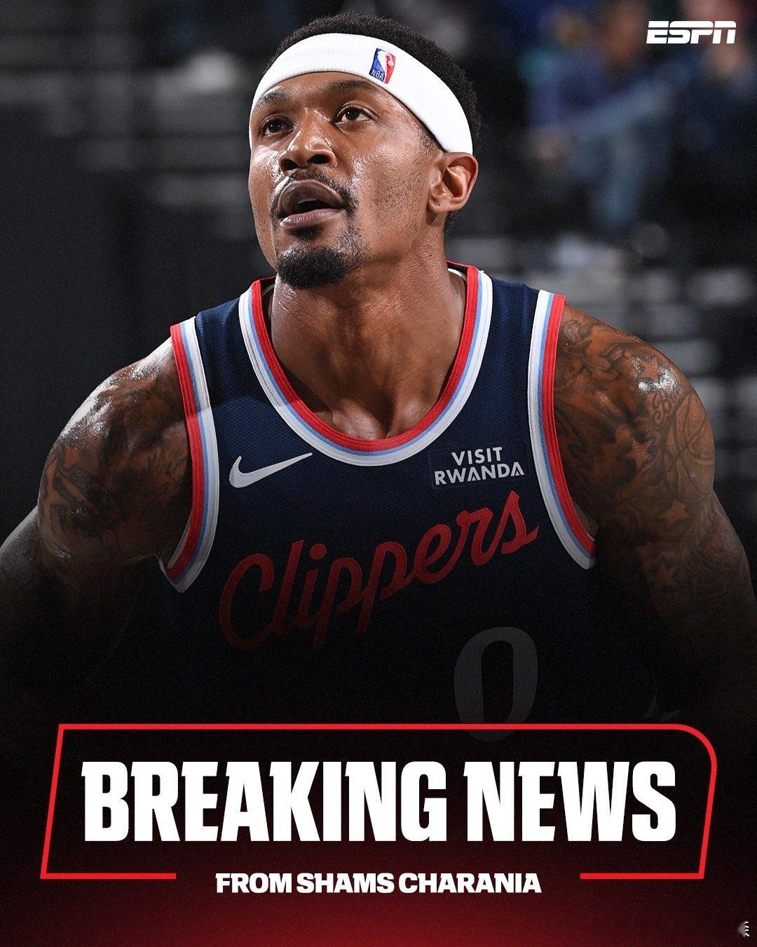 比尔因髋骨骨折，接受手术，赛季报销！他也就在快船打了6场比赛？