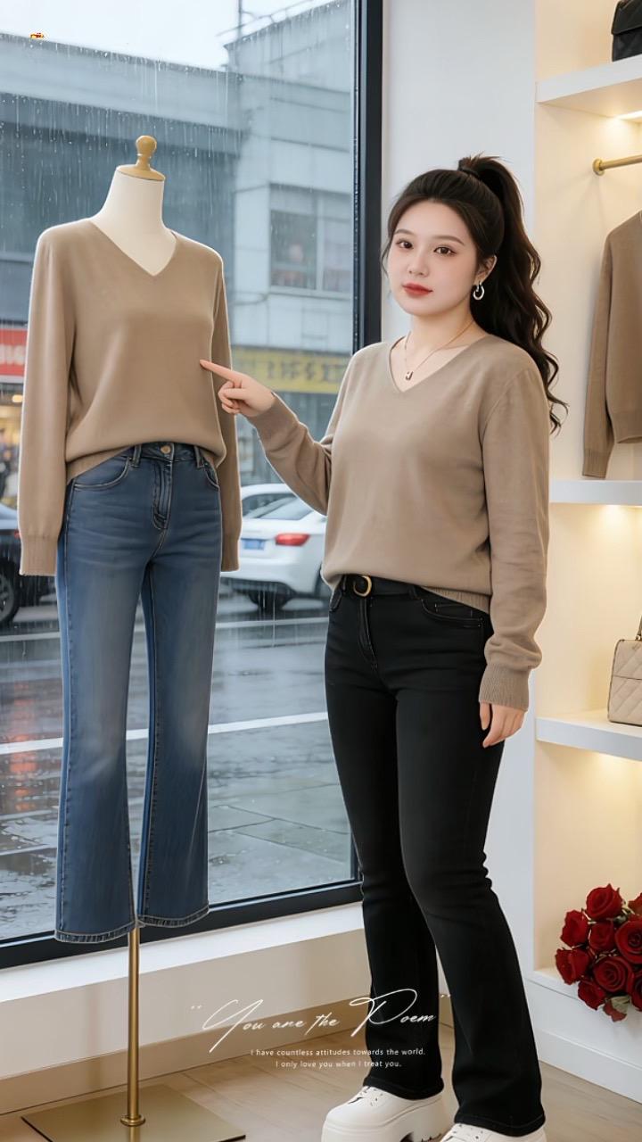 大码女装 针织衫针织衫穿搭技巧轻松摆脱路人感 保暖又好看 穿搭这块我很听劝