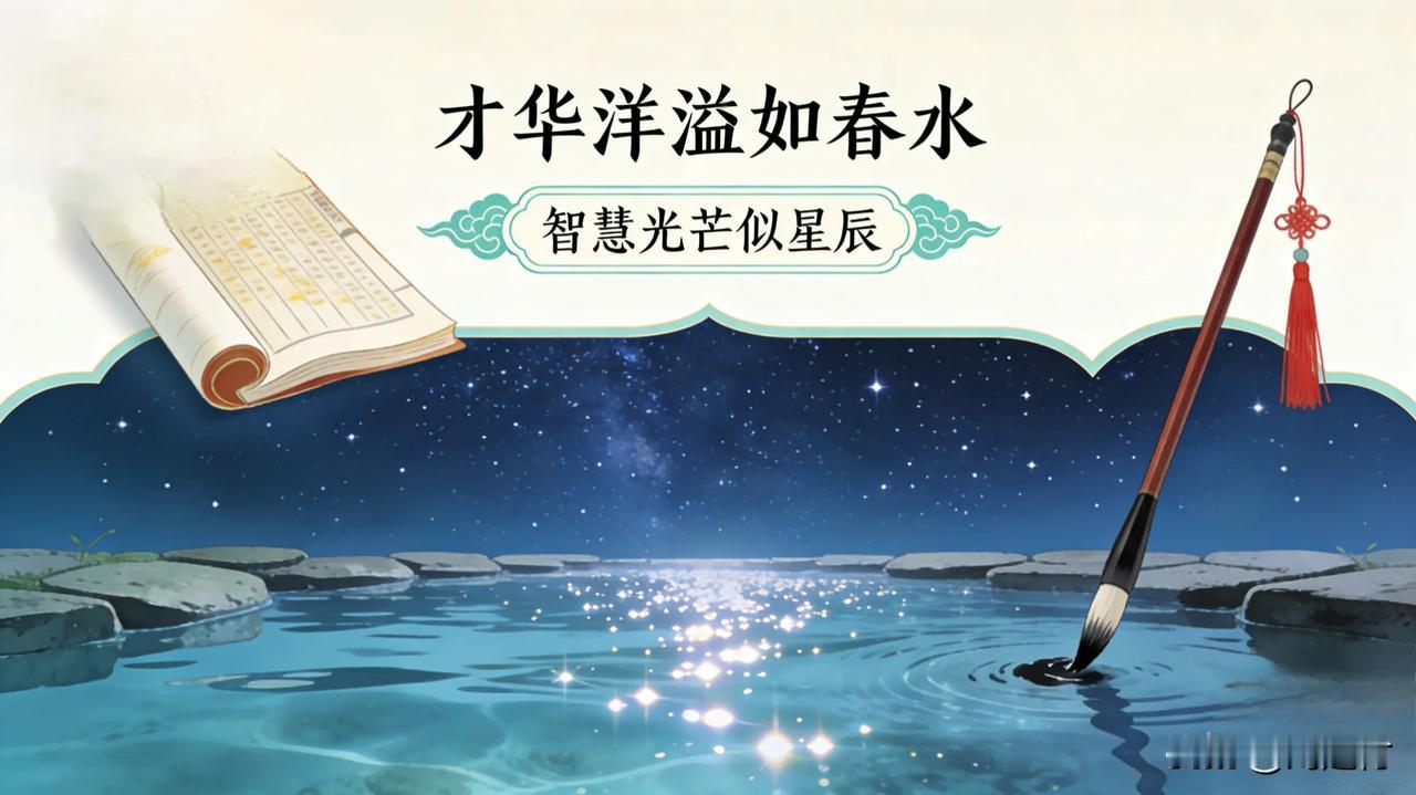 上联：才华洋溢如春水，
下联？