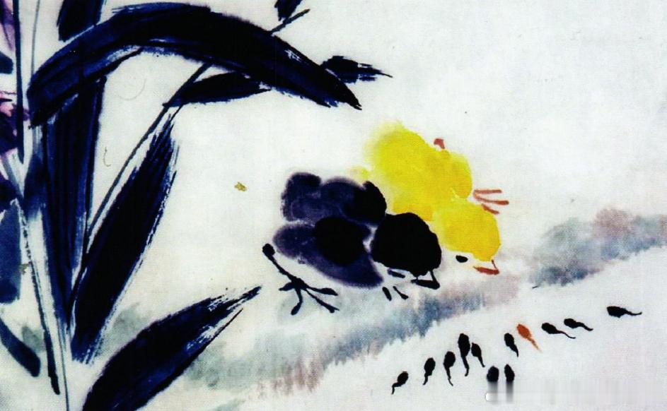 1961年《小蝌蚪找妈妈》剧照，这是我国第一部水墨动画片。1962年第一届中国电