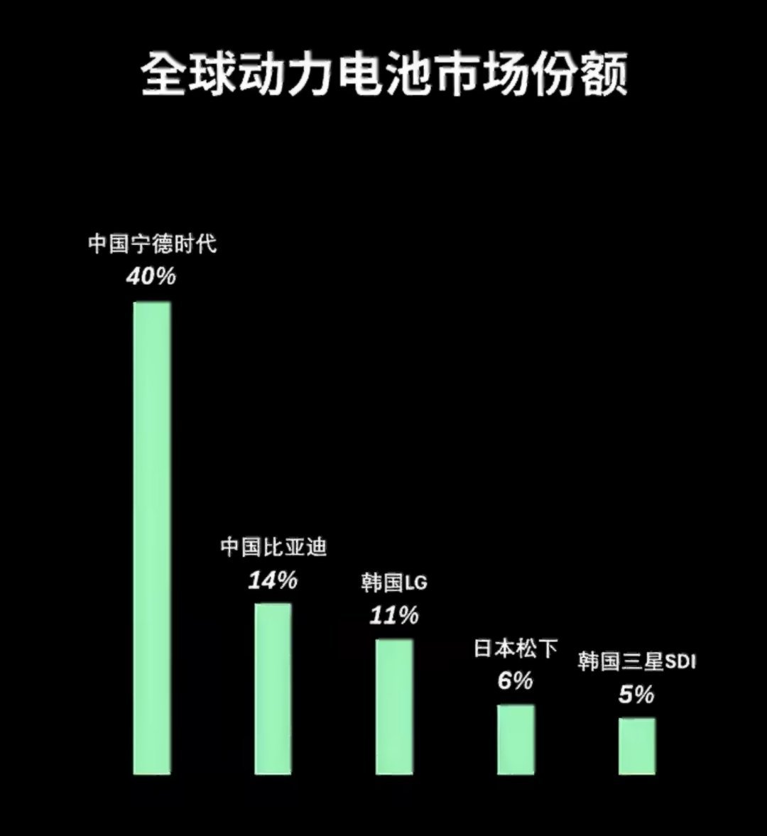 全球动力电池市场份额 