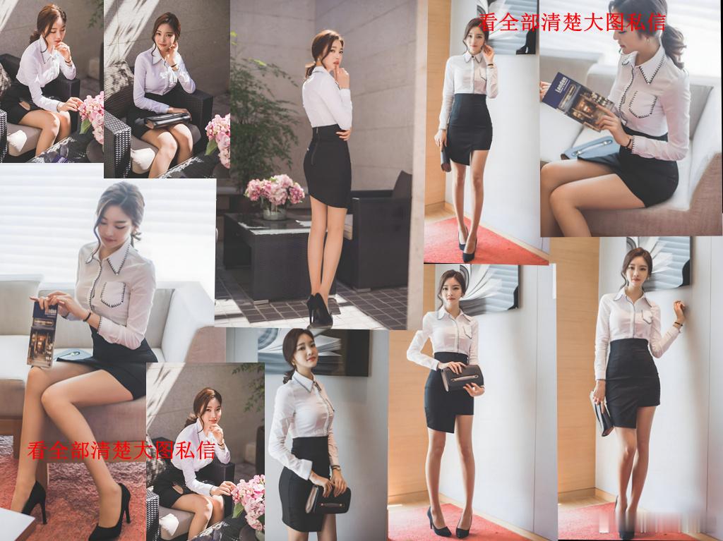 黑短裙白衬衣肉色丝袜。。很职业啊~ 