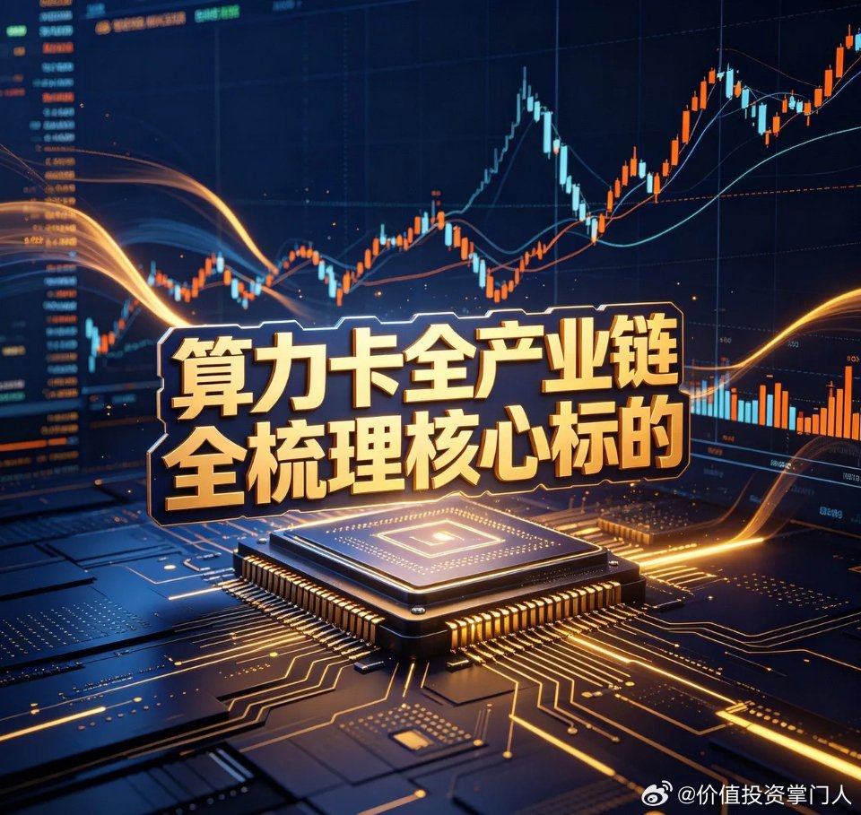 “算力卡”全产业链全景梳理 · 核心标的汇总一、上游：算力卡本体及核心零部件1.