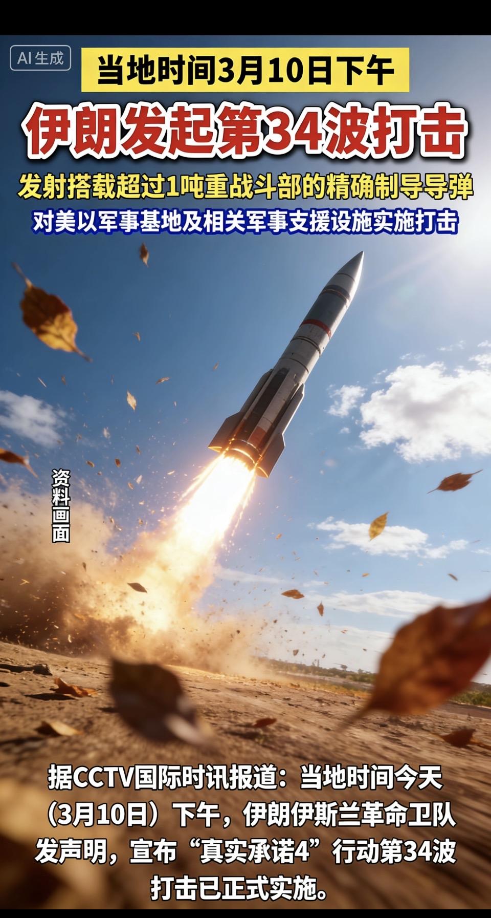 精准导弹袭击美以军事基地，震撼世界！🚀💣