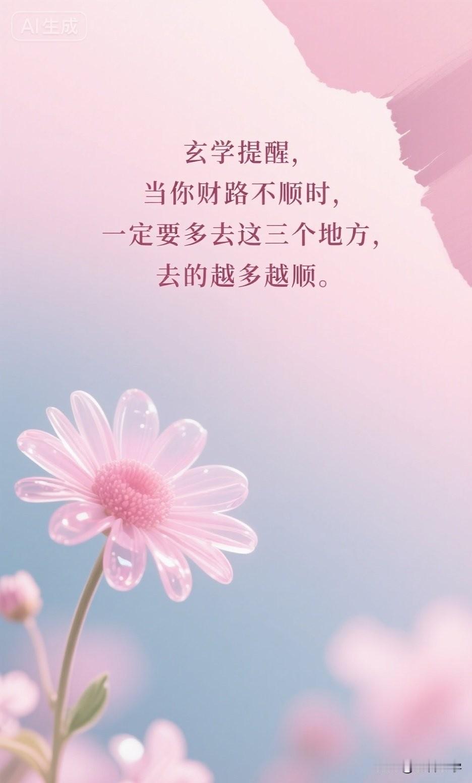 玄学提醒，当你财路不顺时，一定要多去这三个地方，去的越多越顺。

能量的真相是：
