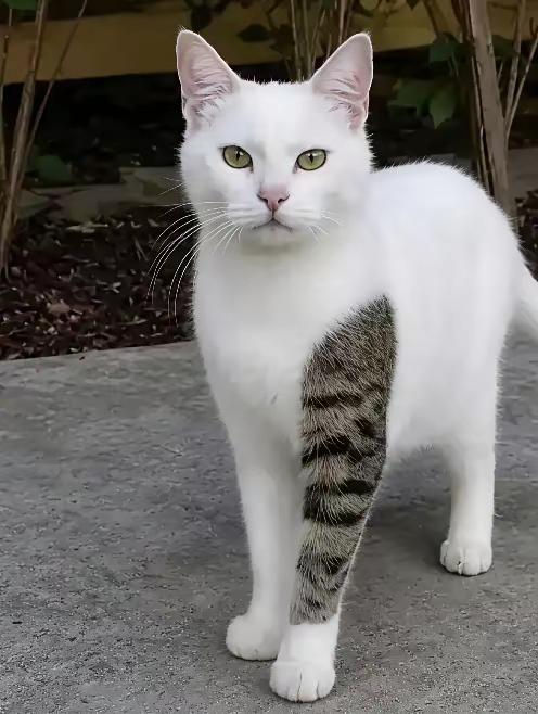 第一次看见这样花色的猫
纹身大花臂！社会咪！[大笑]