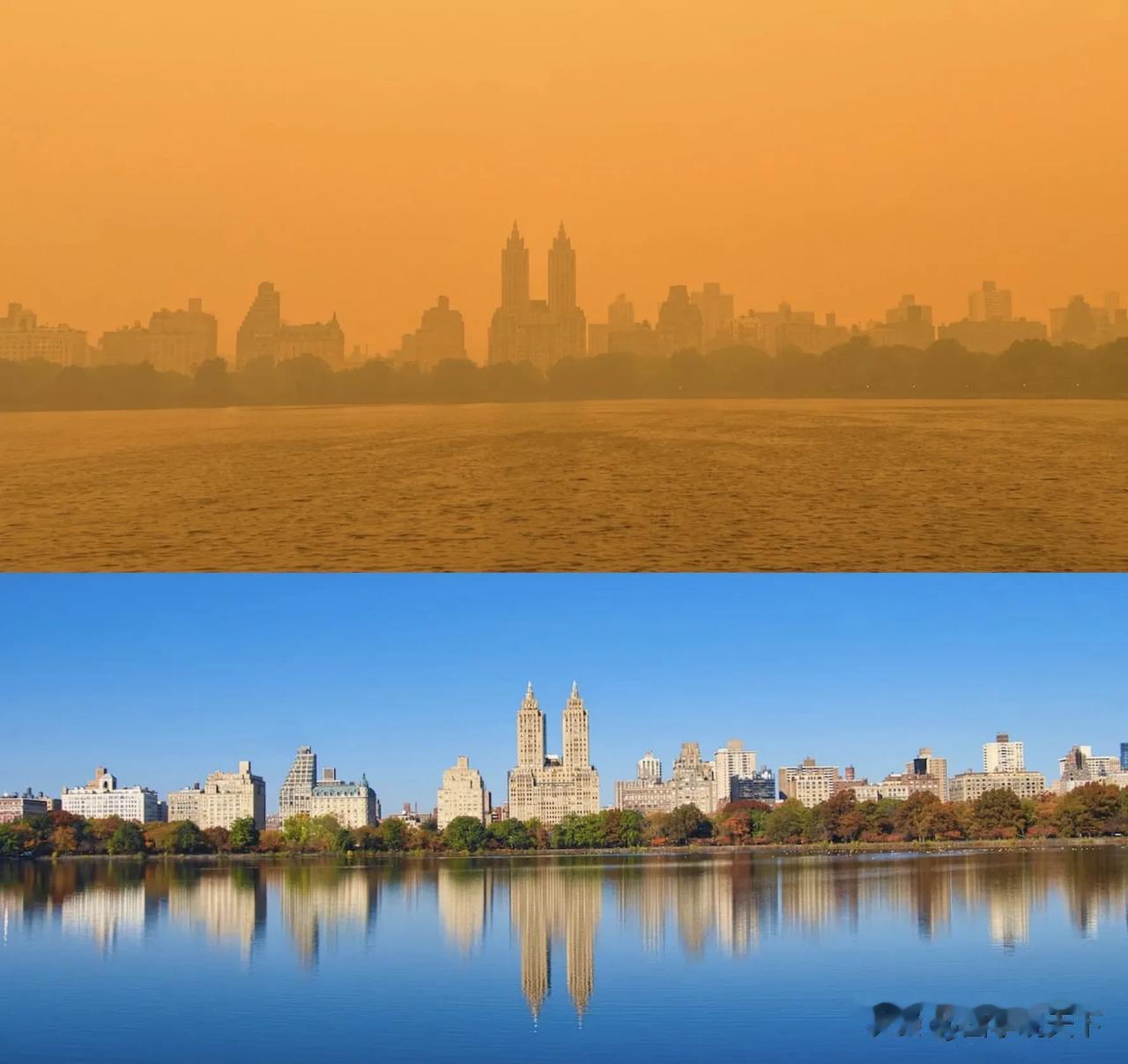 6月7日，美国纽约超过了印度新德里，成为世界上空气污染最严重的城市，看起来就像是