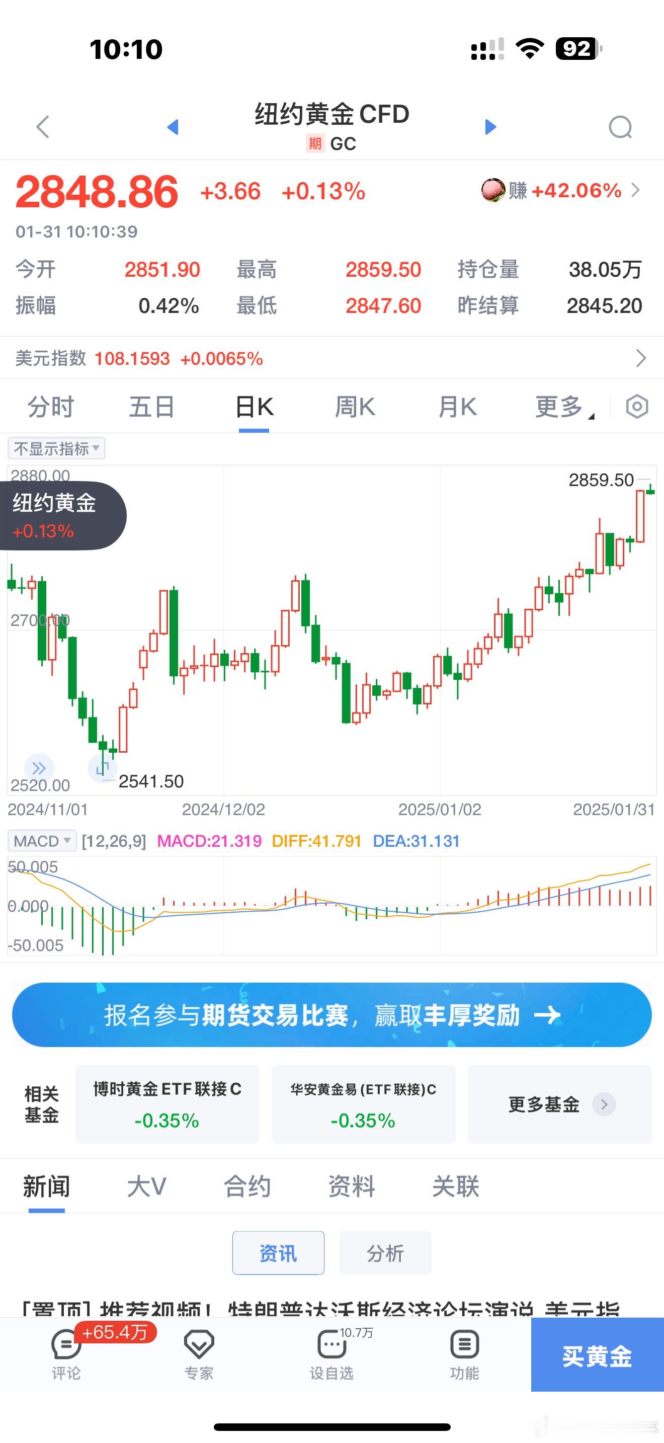 黄金  【COMEX黄金期货涨2.06% 盘中创历史新高】COMEX黄金期货涨2