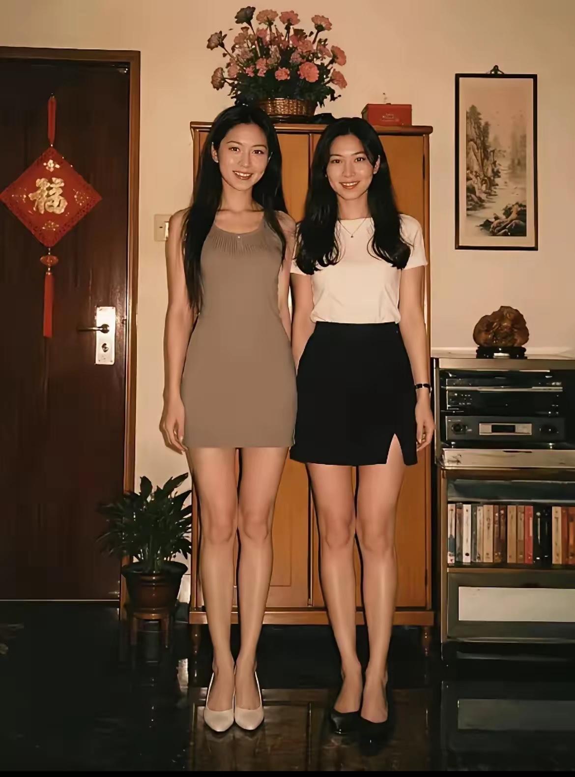 当年的两位表姐妹，绝对是很多男人的白月光。