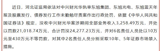 就在刚刚证监会公布几条重要新闻.
第一是对 中兴财光华会计师事务所进行了重罚。没