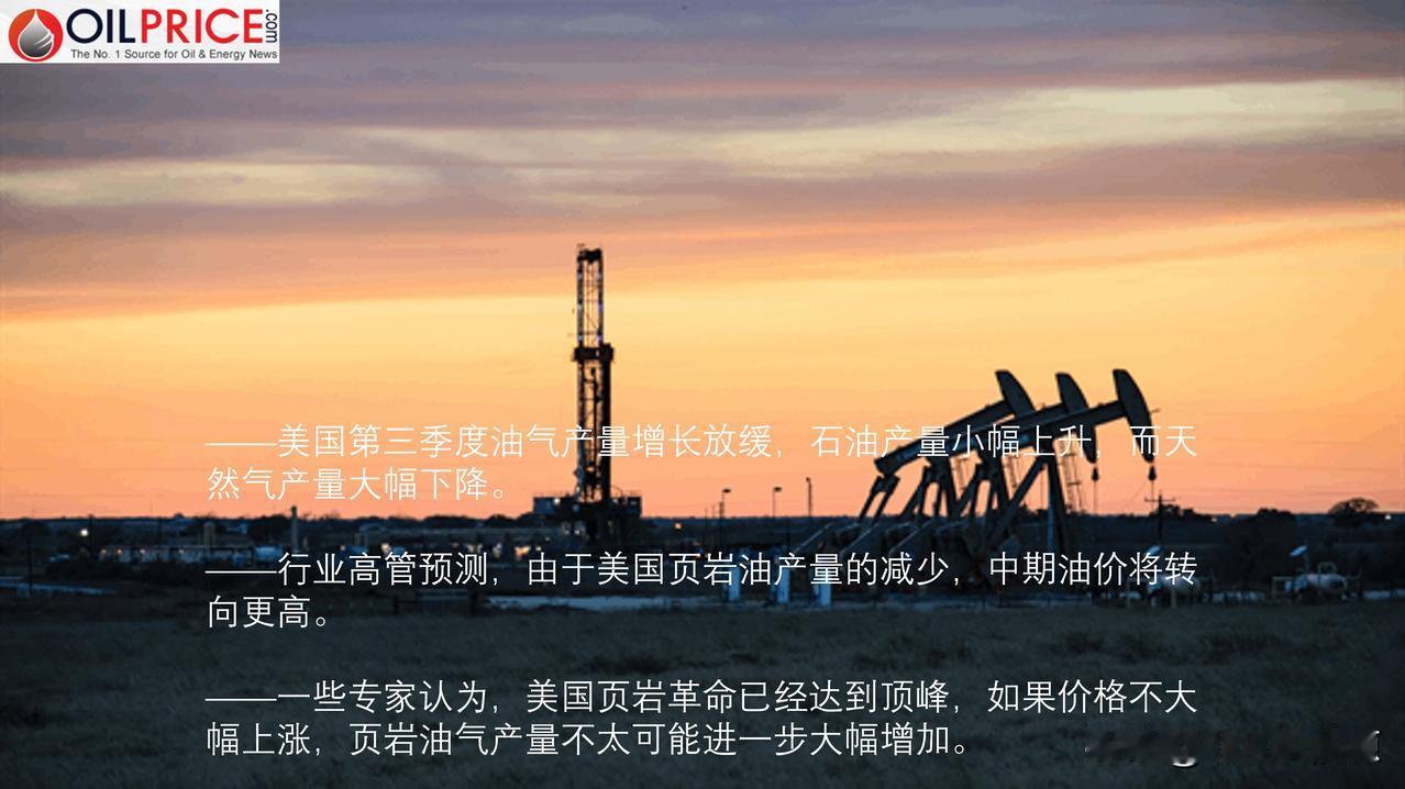 美国页岩油气进入休眠状态吗？

今年第三季度，美国油气行业的活动放缓，这可能会解