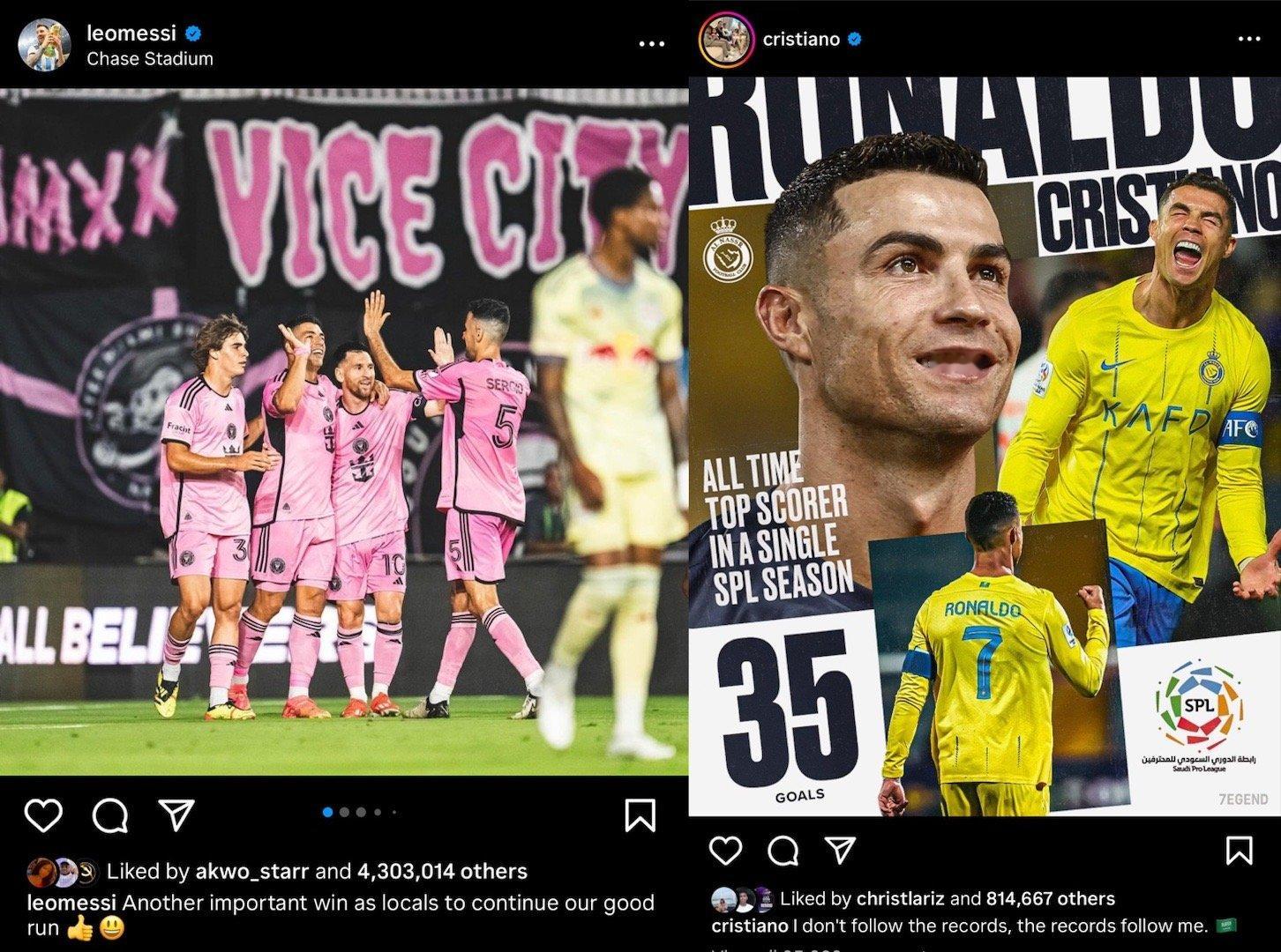 【怎么说？👀】🚨梅西创下了美国职业足球大联盟单场比赛最多进球记录后社媒：“主