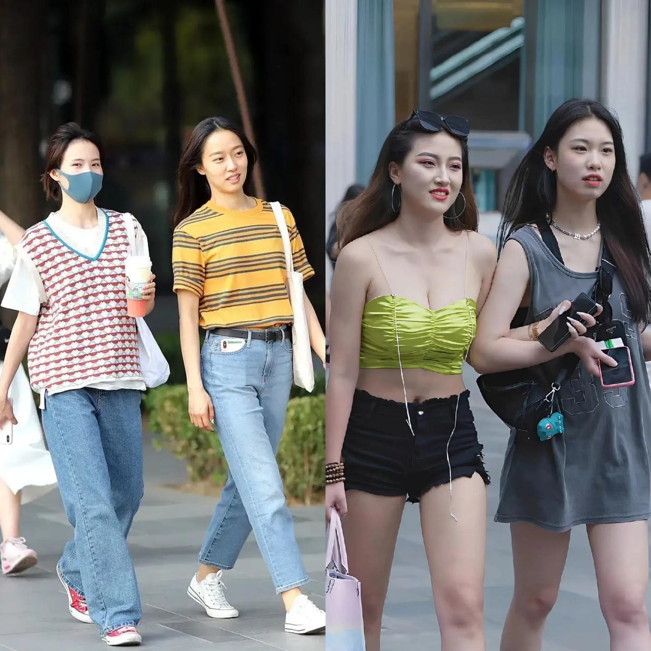 街拍美女-姐妹双飞把街逛
时尚、青春、活力、养眼……
世间美女千千万，到底喜欢哪