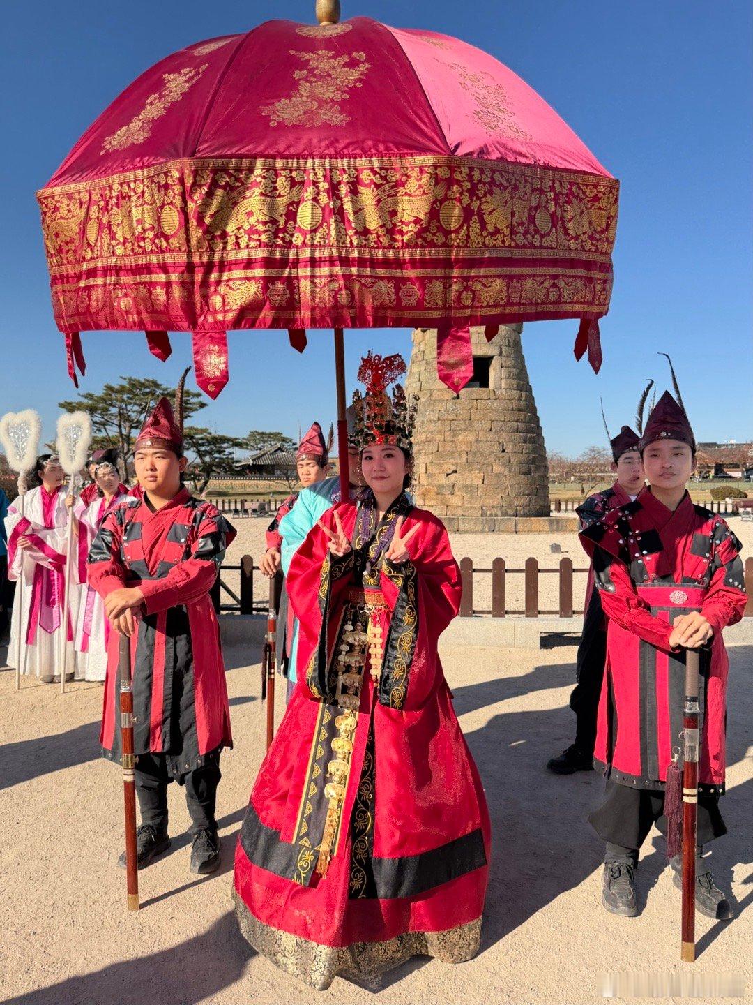 打卡世界遗产庆州。庆州是韩国古都，新罗国曾经建都于此，留存众多文化遗产，2000