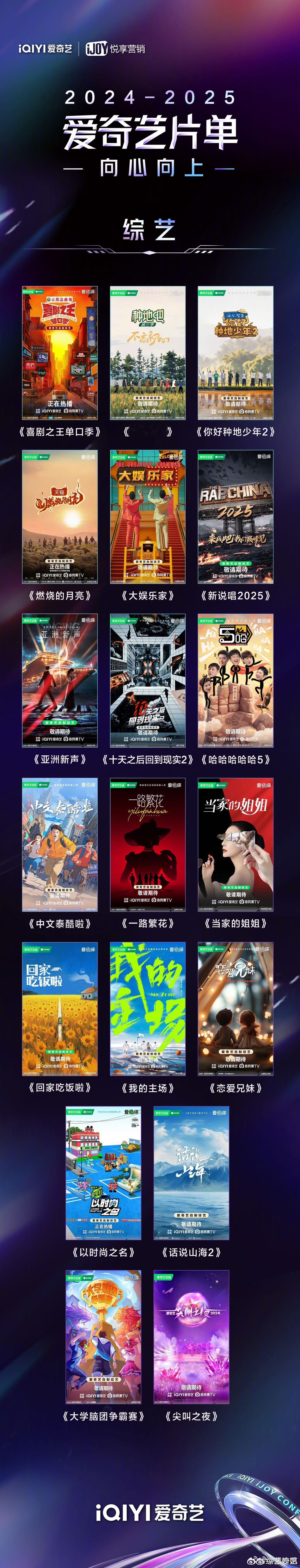 #爱奇艺2025全是王炸# 被🥝2025年的综艺导演阵容震撼到了，严敏、陆伟、