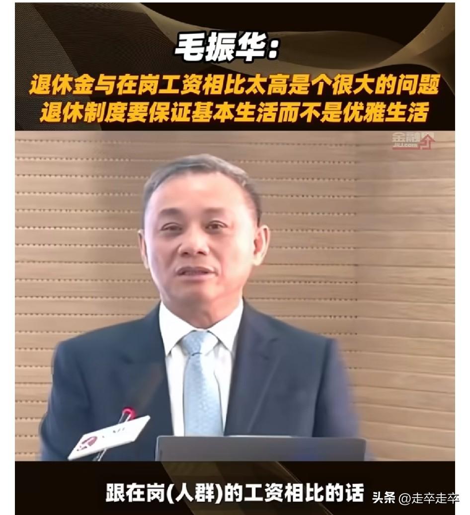 26年5月6日，中国人民大学经济研究所联席所长毛振华教授提出，当前体制内退休金过