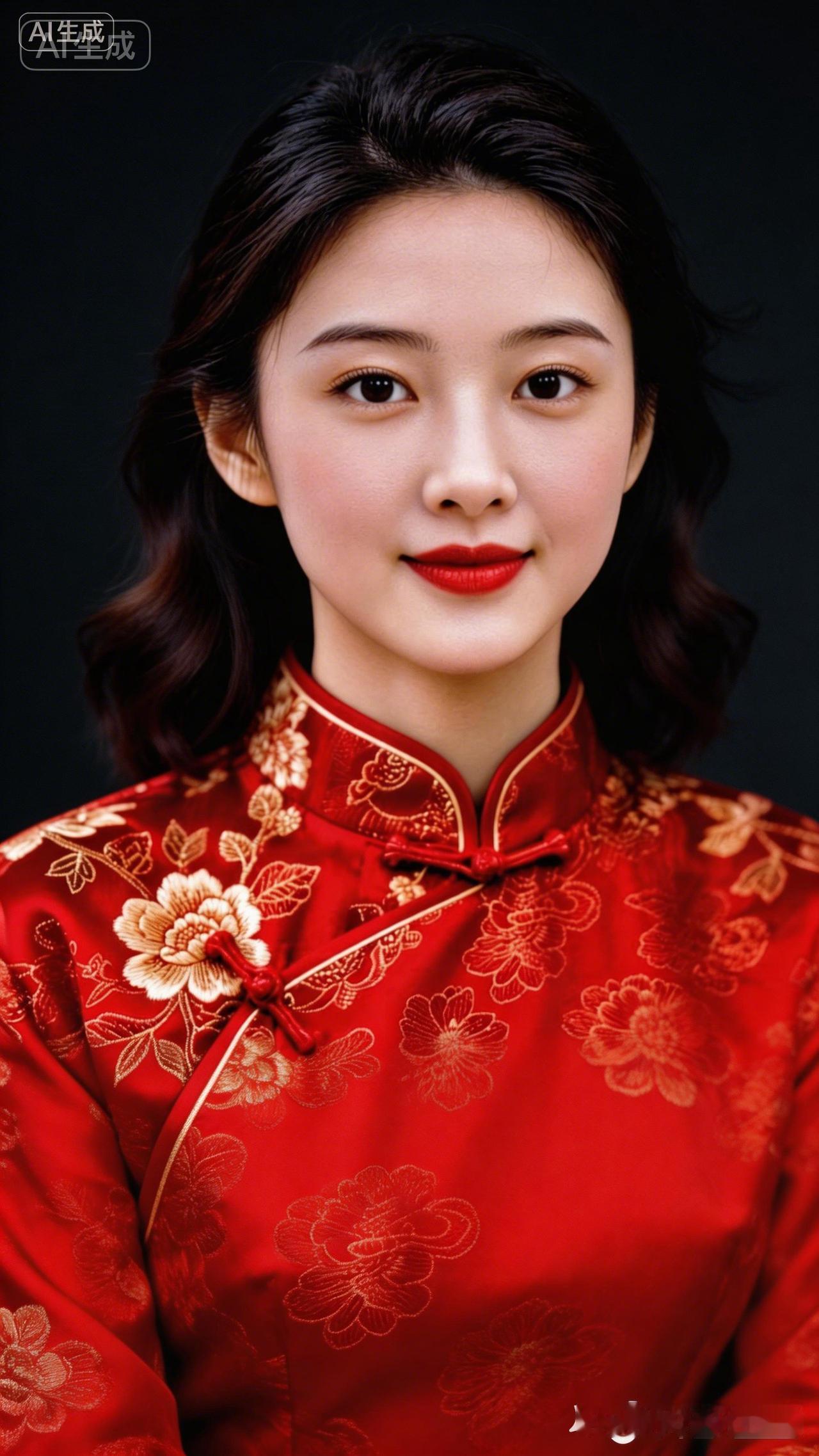 惊艳的东方美人，红衣华服，尽显古典韵味！