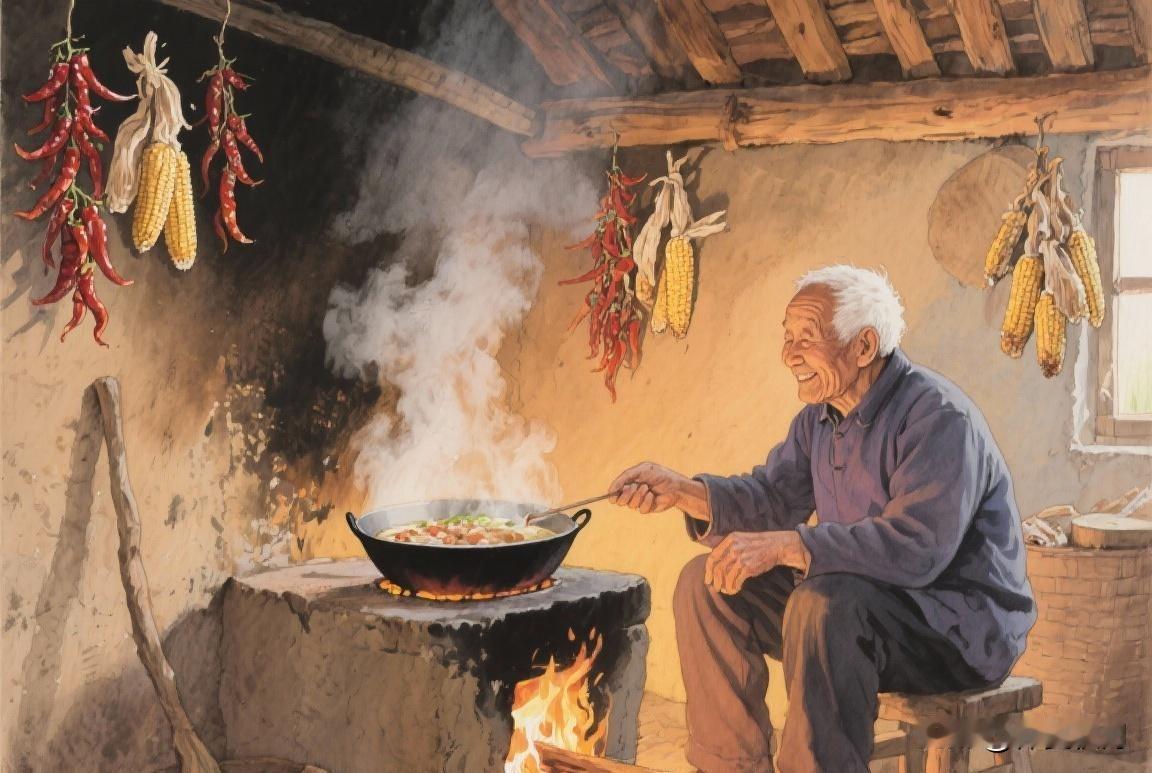 用着可能不习惯还费钱，老人宁愿烧柴火取暖