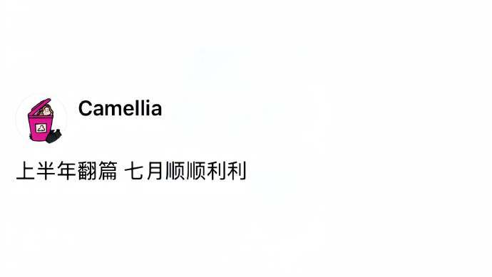 “上半年翻篇 七月顺顺利利” 