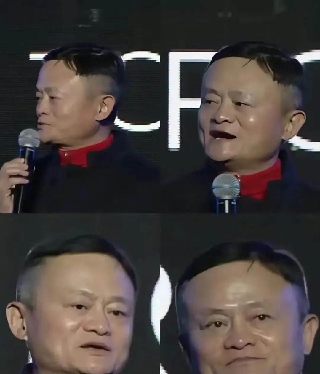 从眼神看也不再是当初那个自信满满的马云，回想着当初他说的豪言壮语，从全网热议的马