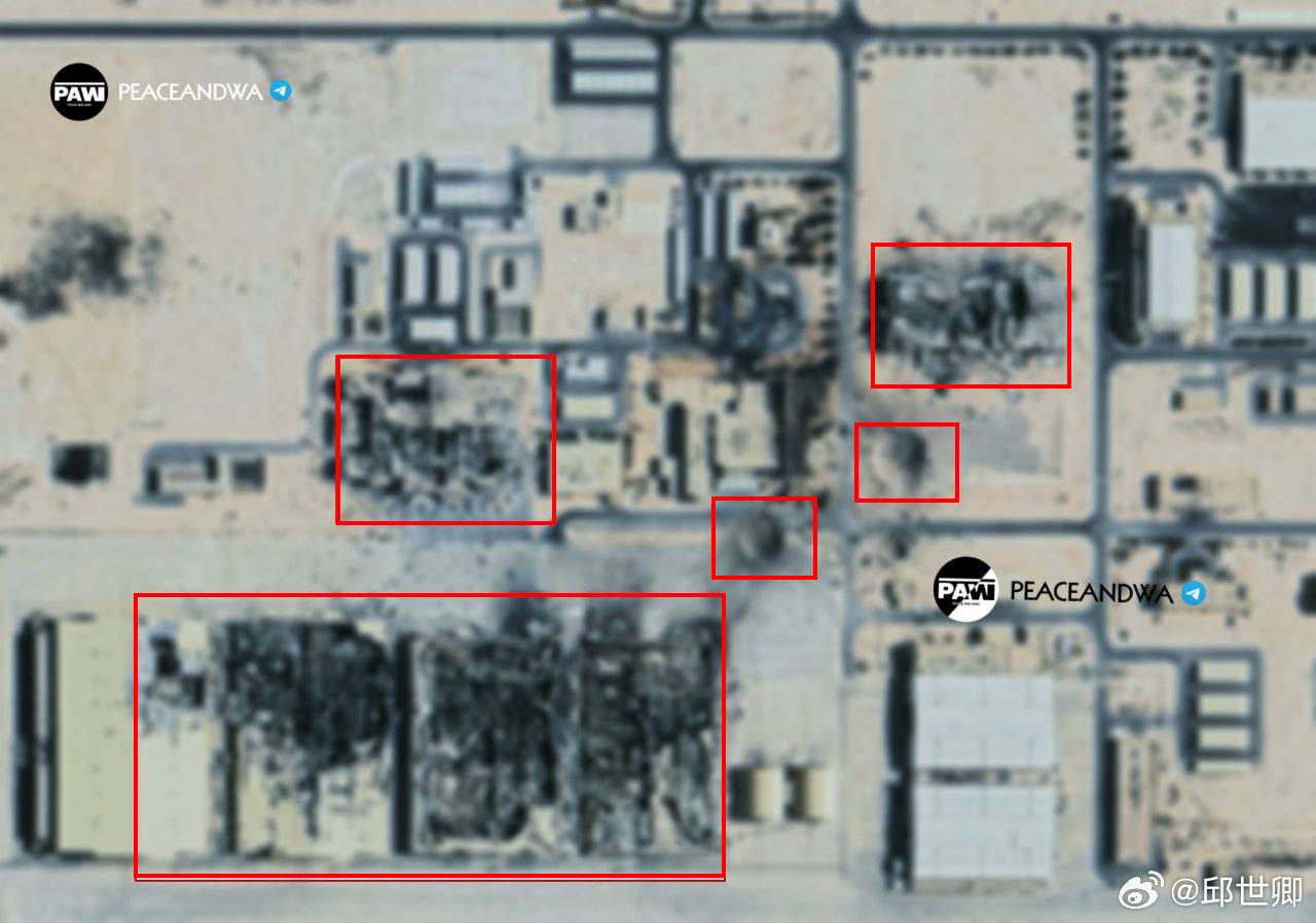美國駐卡達烏代德空軍基地的衛星圖像 