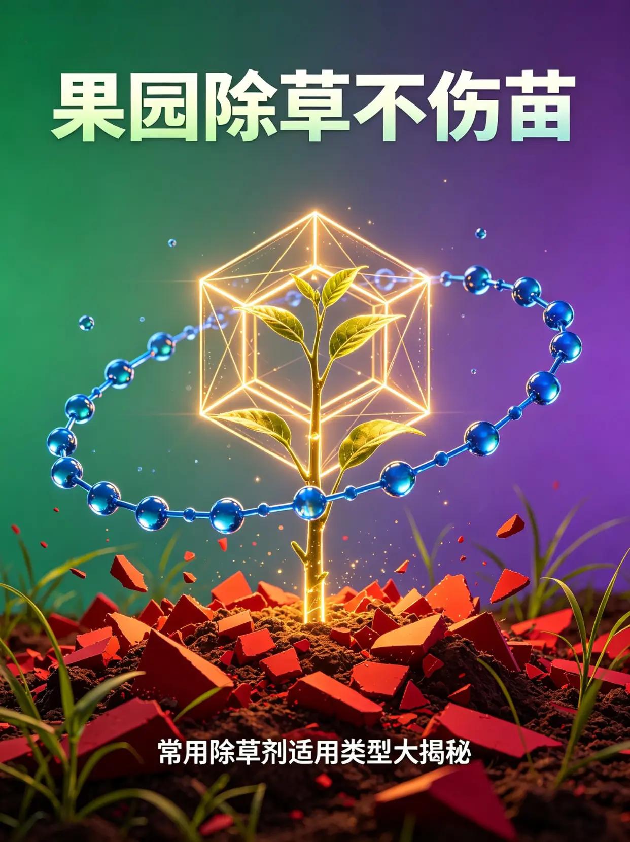 果园除草不伤苗，常用除草剂适用类型。果园