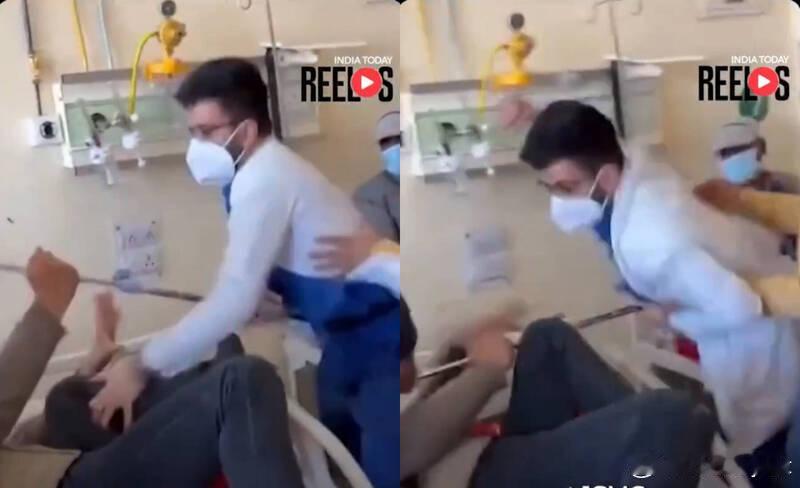 【印度医生失控痛殴病患 只因对方“提一要求” 影片全网疯传】海外新鲜事 近日，网