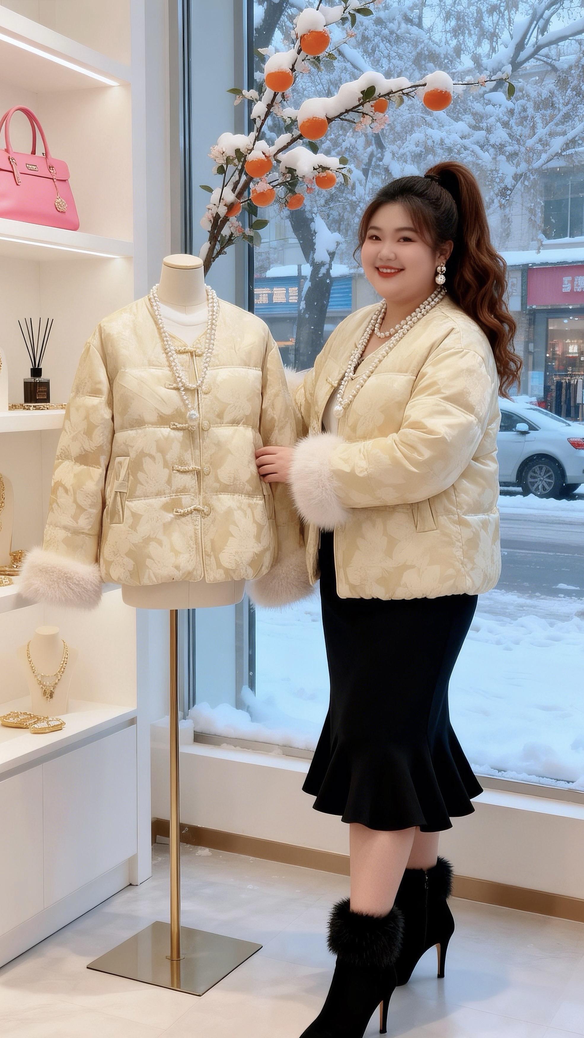 新中式套装 复古穿搭大码女装老钱风穿搭承包新年高级感年底微胖女生体面穿搭