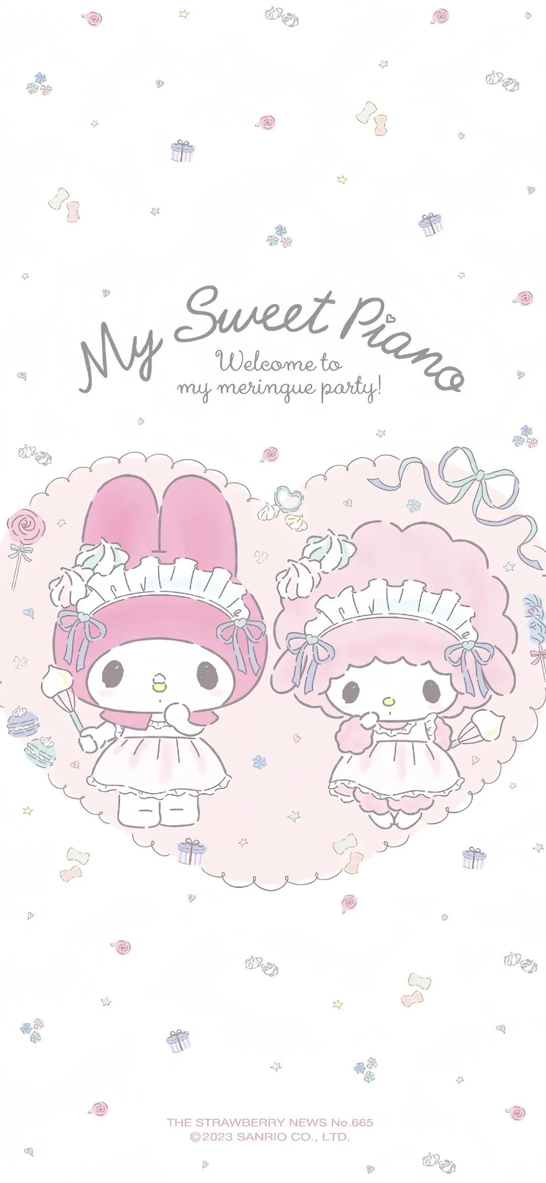 动漫壁纸分享|美乐蒂|粉色壁纸|三丽鸥|可爱 