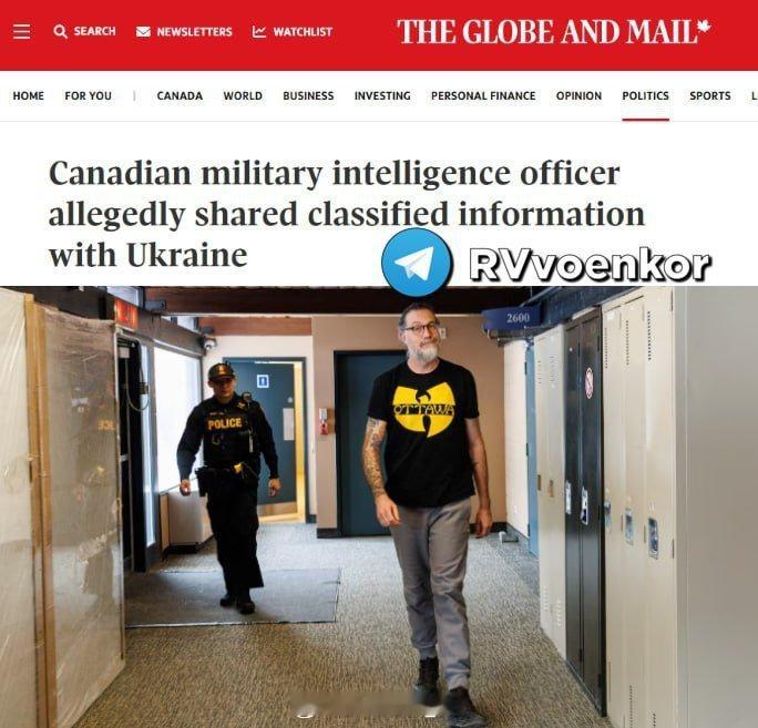 加拿大反间谍情报官员马修·罗巴尔因为秘密向乌克兰国防部情报总局出卖情报而被逮捕。