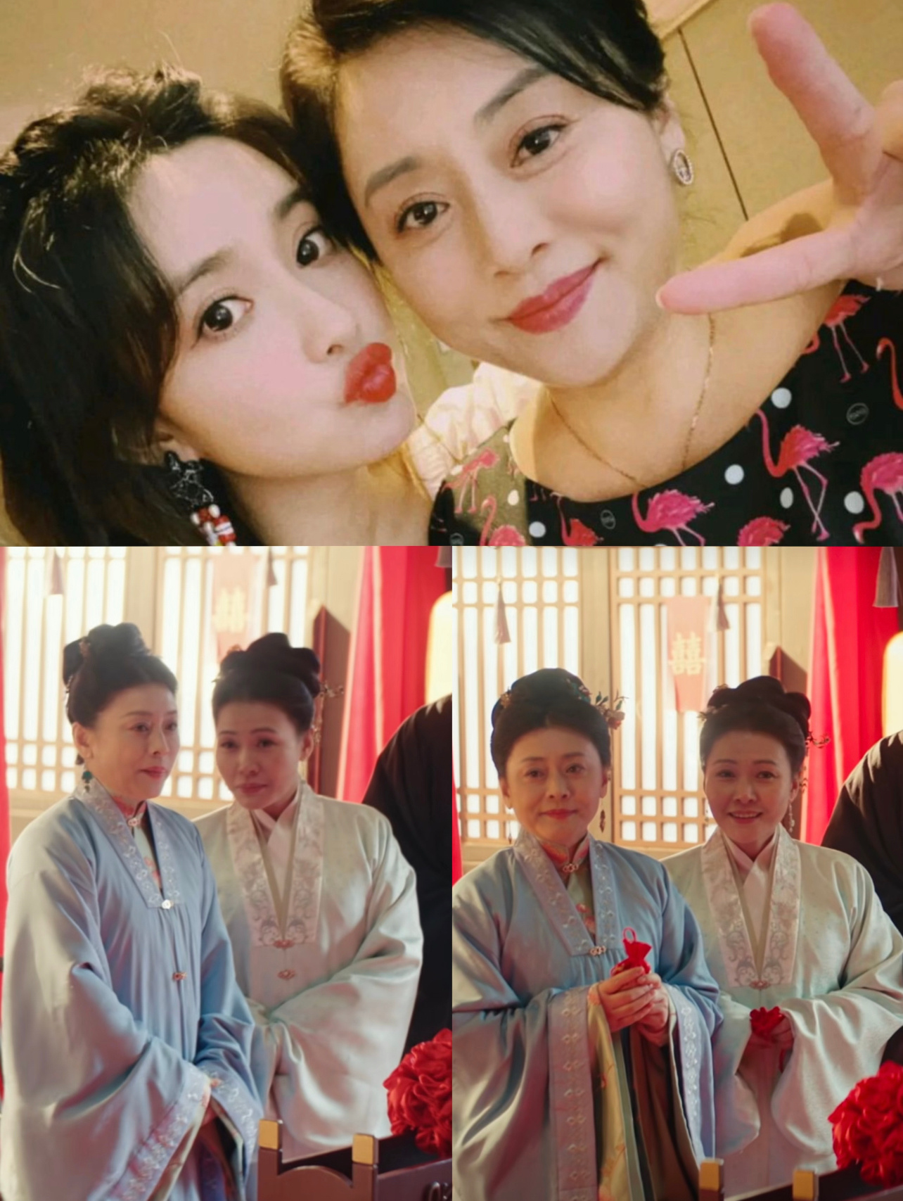 孟子义妈妈也演了九重紫  孟子义妈妈还在九重紫苗安素婚礼上惊喜客串了宾客，古装扮