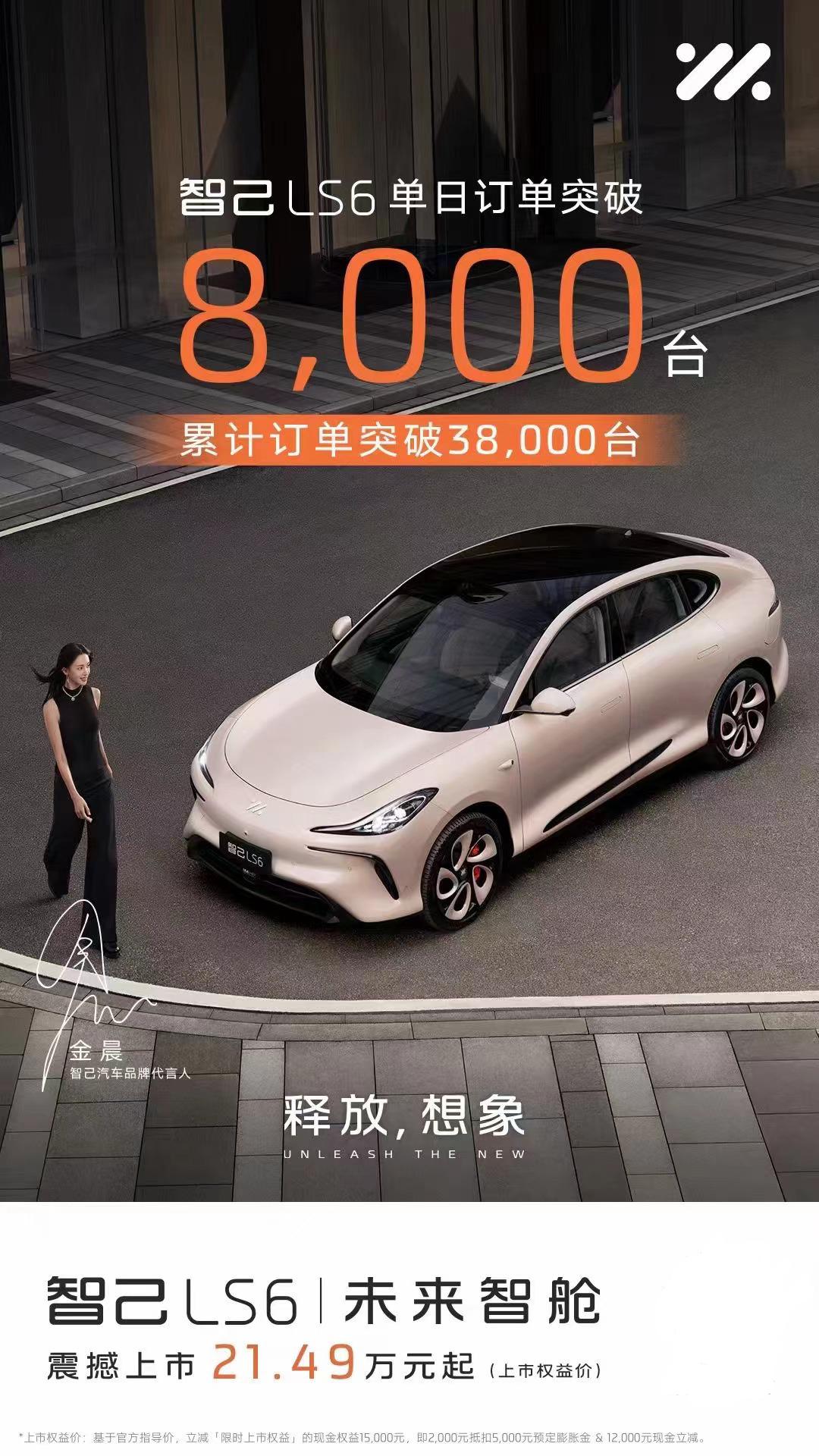 智能纯电SUV的“超级爆品”——智己LS6，上市当天单日订单新增超8,000台！