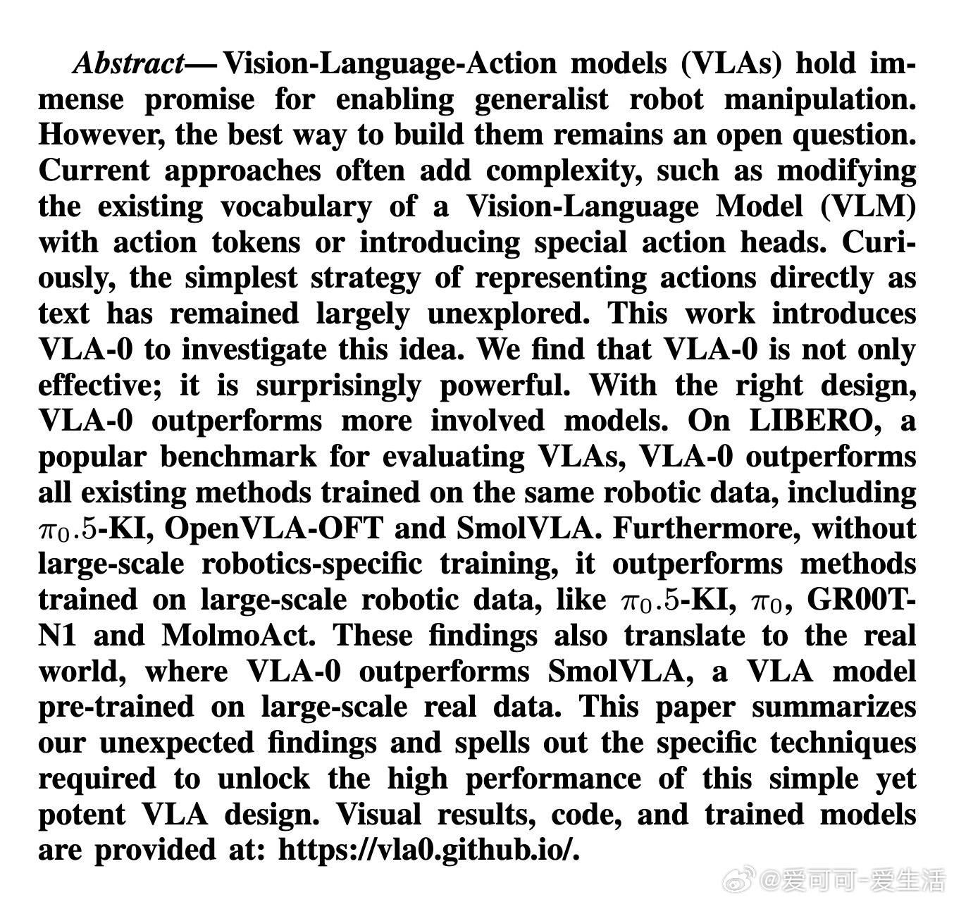 [RO]《VLA-0: Building State-of-the-Art VL