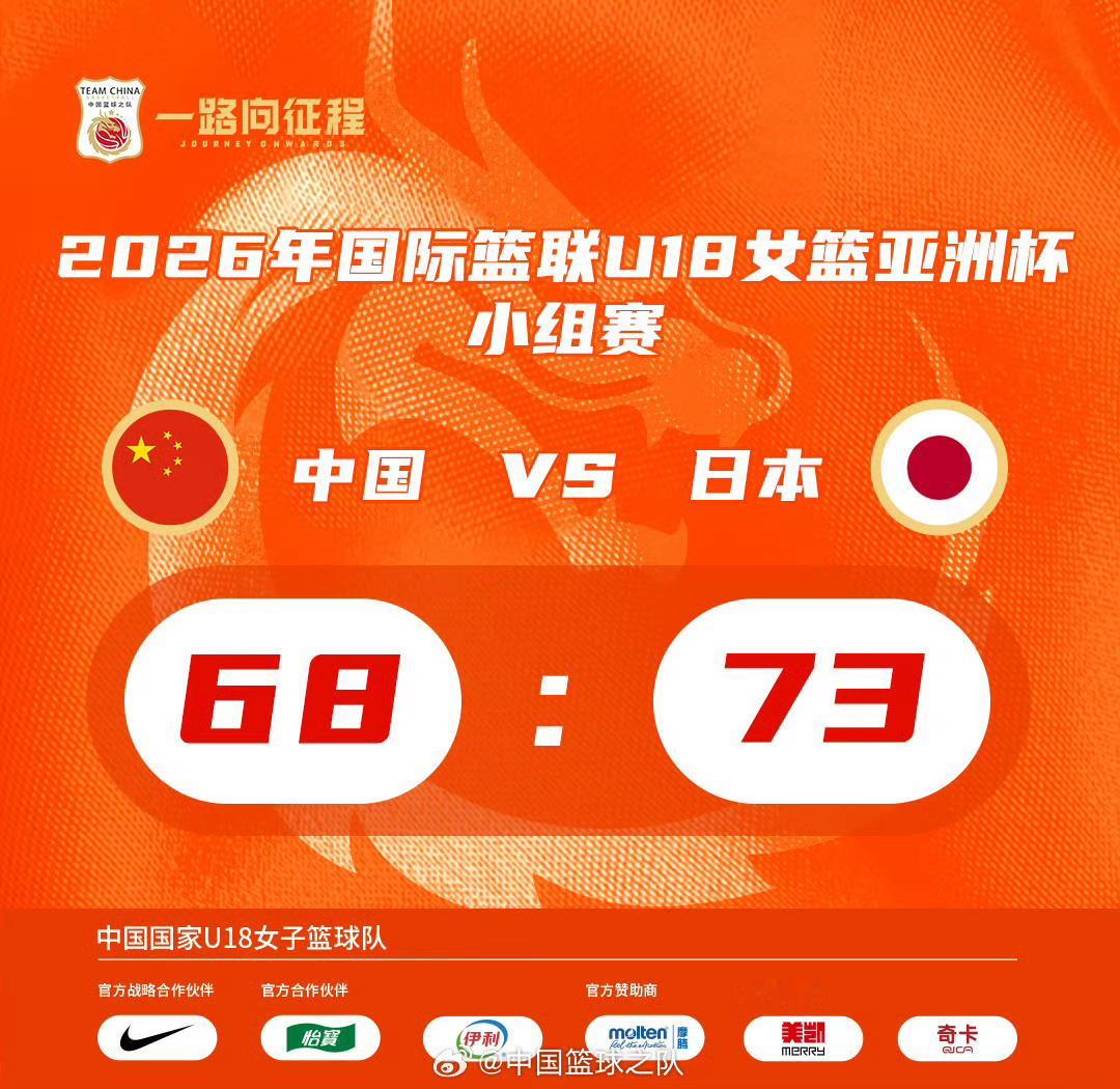 中国U18女篮vs日本U18女篮2026年国际篮联U18女篮亚洲杯小组赛战罢，中