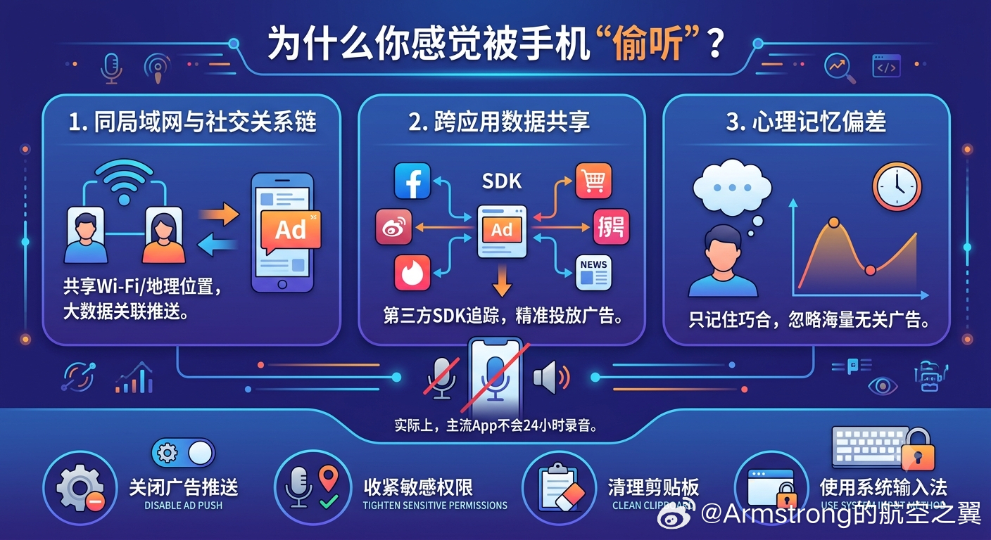 哪个App偷听最严重 实际上并没有哪款App在真正进行24小时“语音偷听”，你感