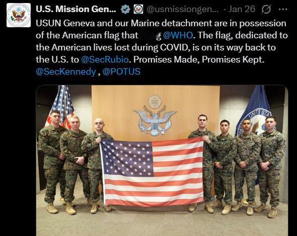 特不靠谱出手了，真是太搞笑了！
美国退出世卫组织后，想取回悬挂在世卫组织门前的美