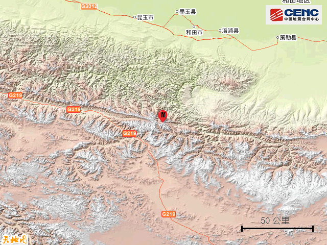 地震 新疆和田地区和田县发生3.1级地震